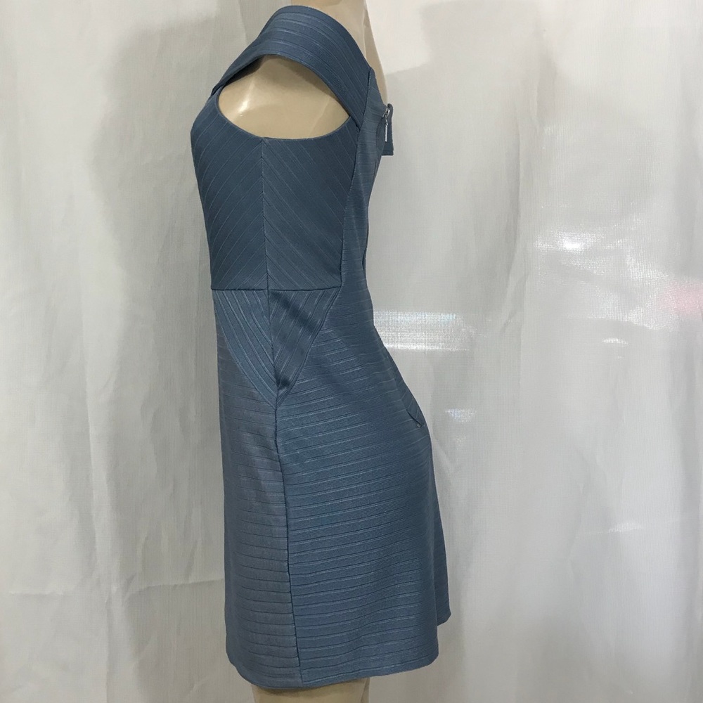 ! SOLD!!! TOPSHOP bodycon dress GRY US10 ribbed - Picture 3 of 6